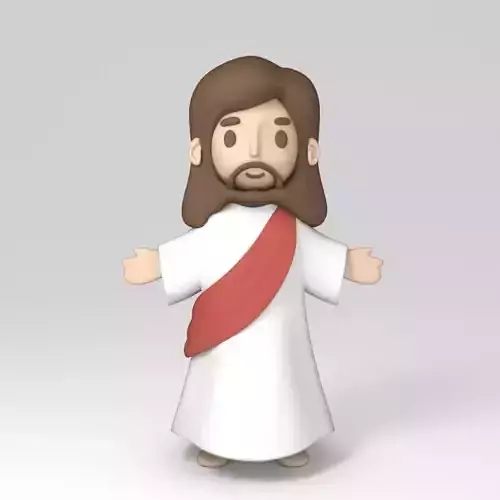 Jesus Christ Cartoon Low-poly 3D model