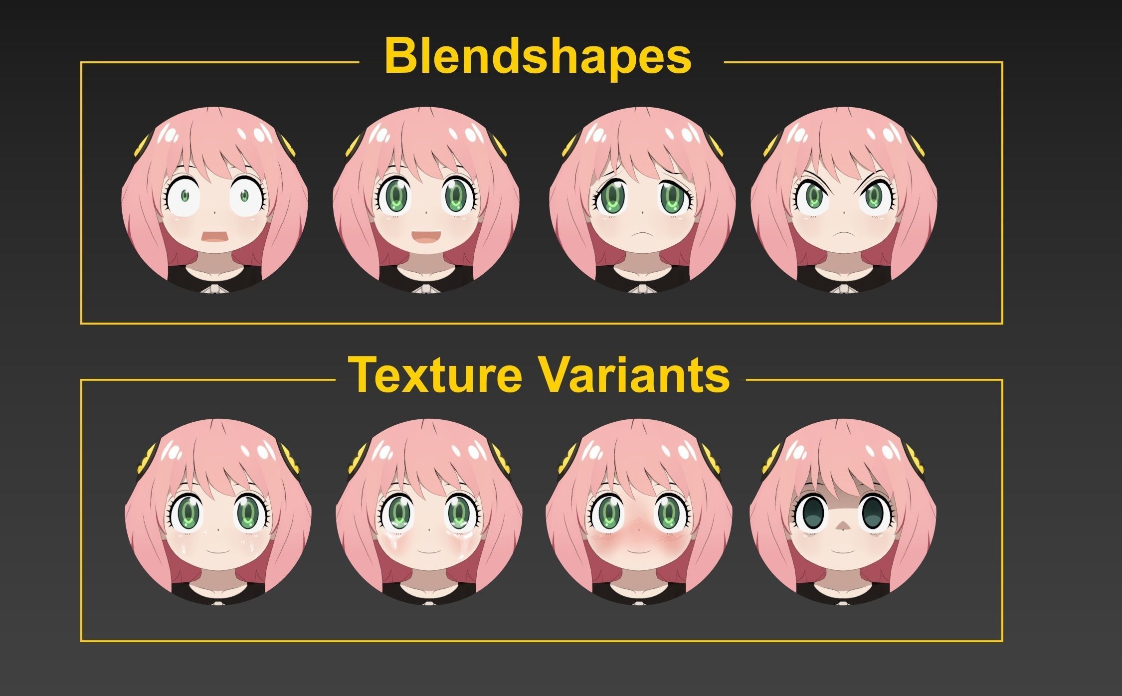 Anya Forger VRChat 3D model_8