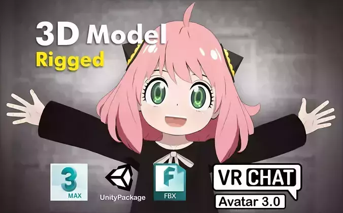 Anya Forger VRChat 3D model