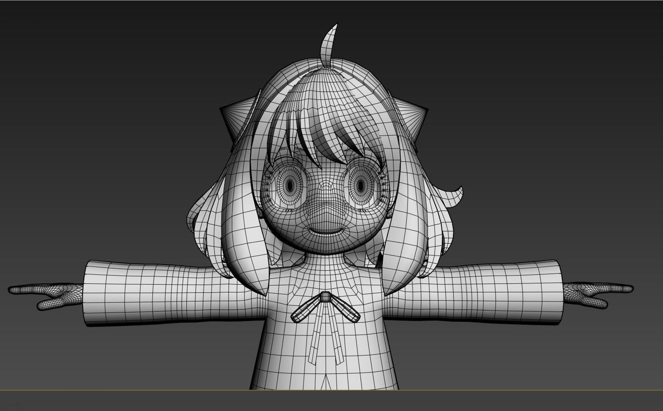 Anya Forger VRChat 3D model_7