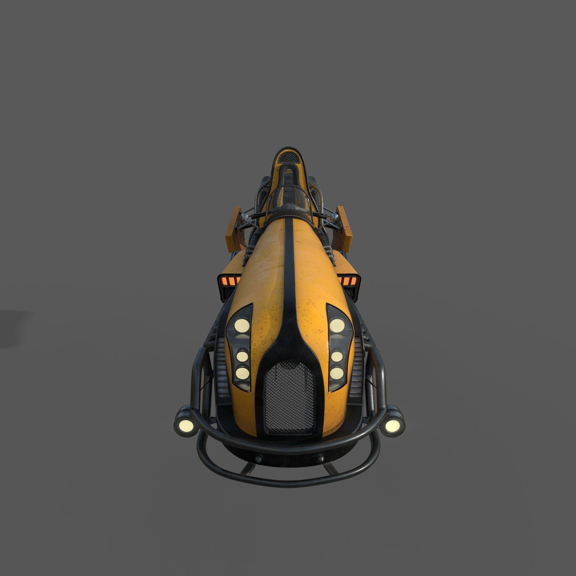 Dieselpunk Overcraft 3D model_4