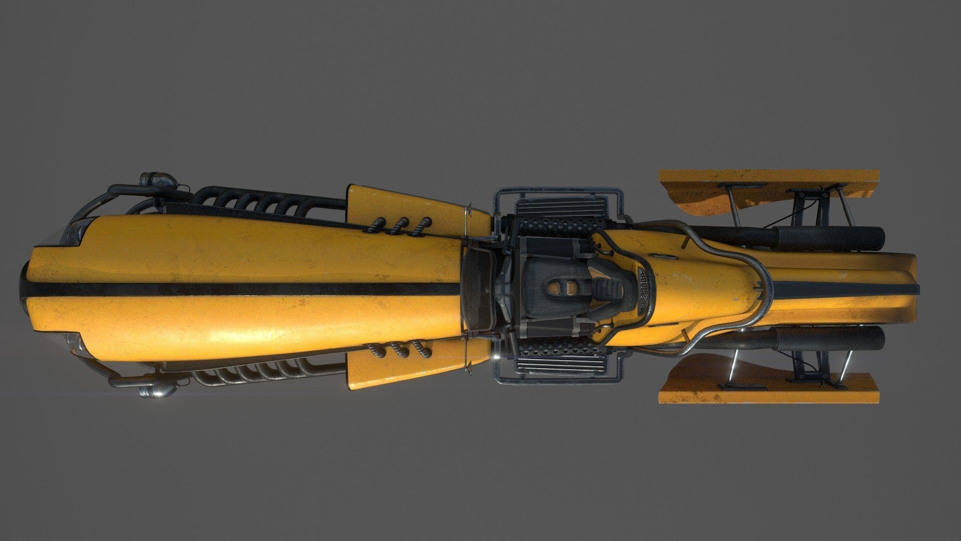 Dieselpunk Overcraft 3D model_3