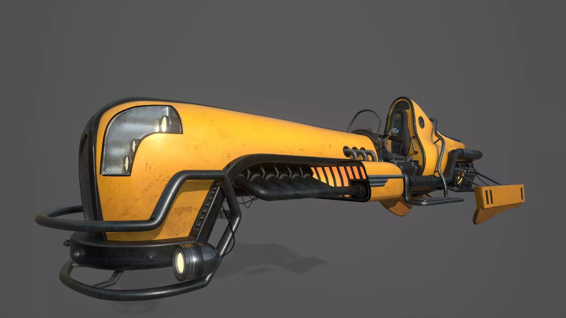 Dieselpunk Overcraft 3D model_0