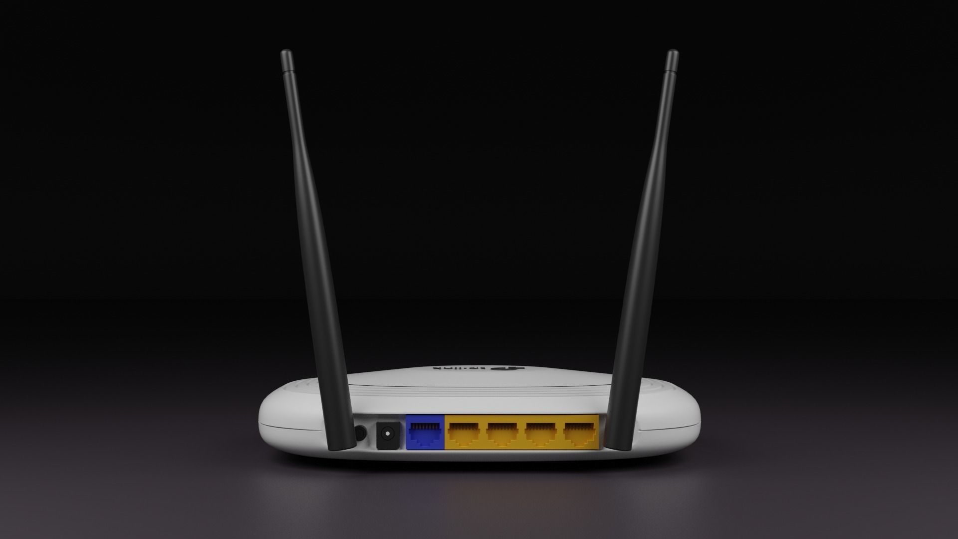Router TP-LINK Free low-poly 3D model_2