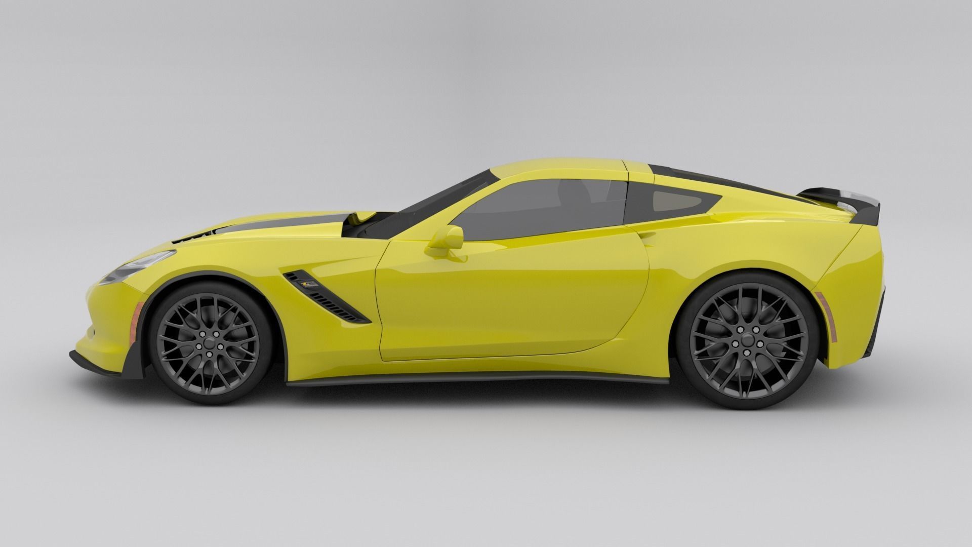 Chevrolet Corvette C7 Z06 2014 Low-poly 3D model_2