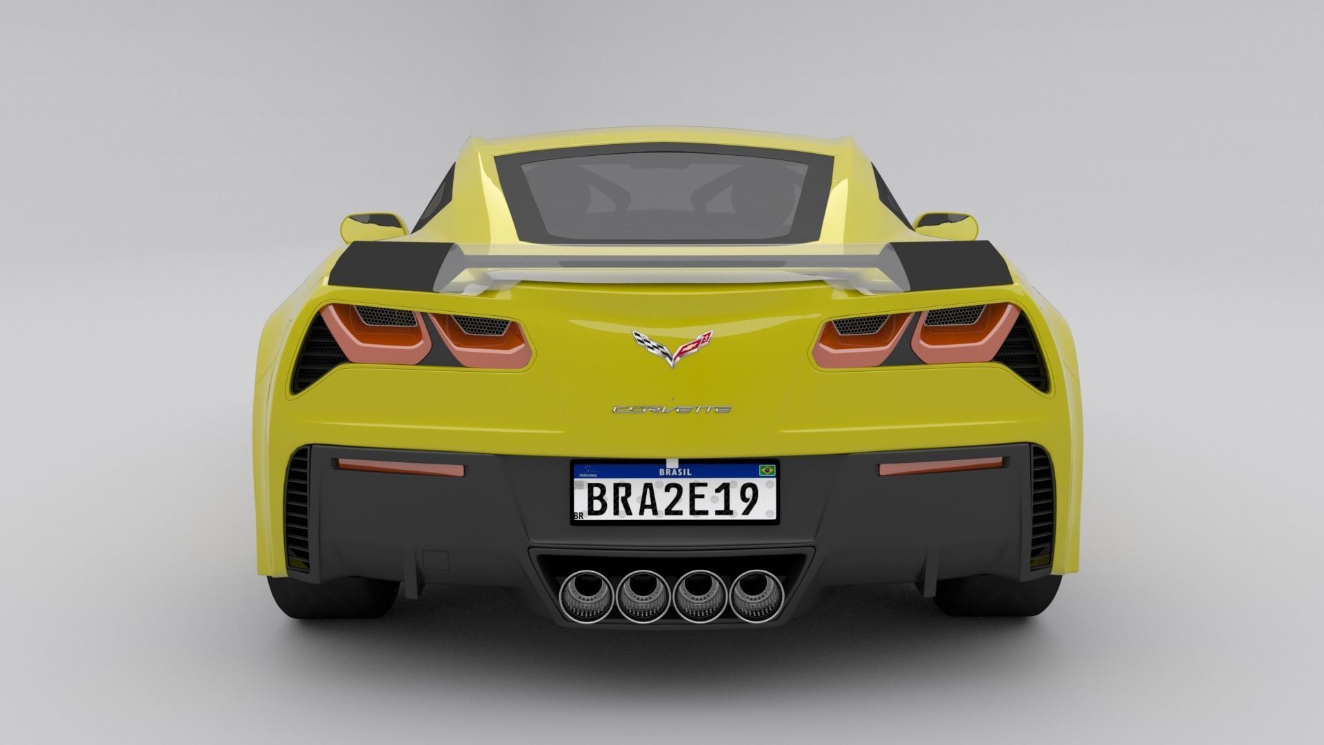 Chevrolet Corvette C7 Z06 2014 Low-poly 3D model_4