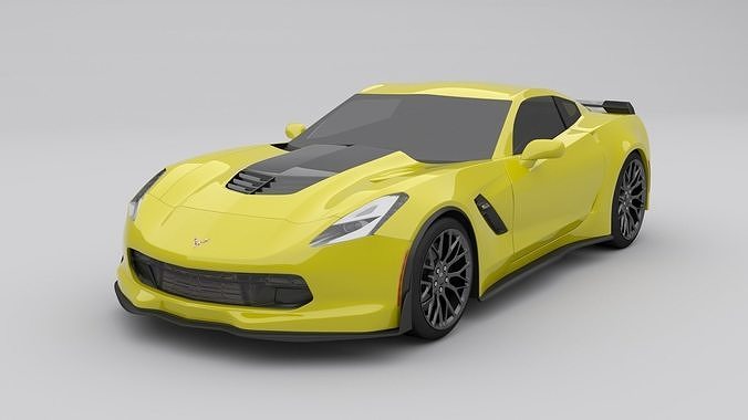 Chevrolet Corvette C7 Z06 2014 Low-poly 3D model