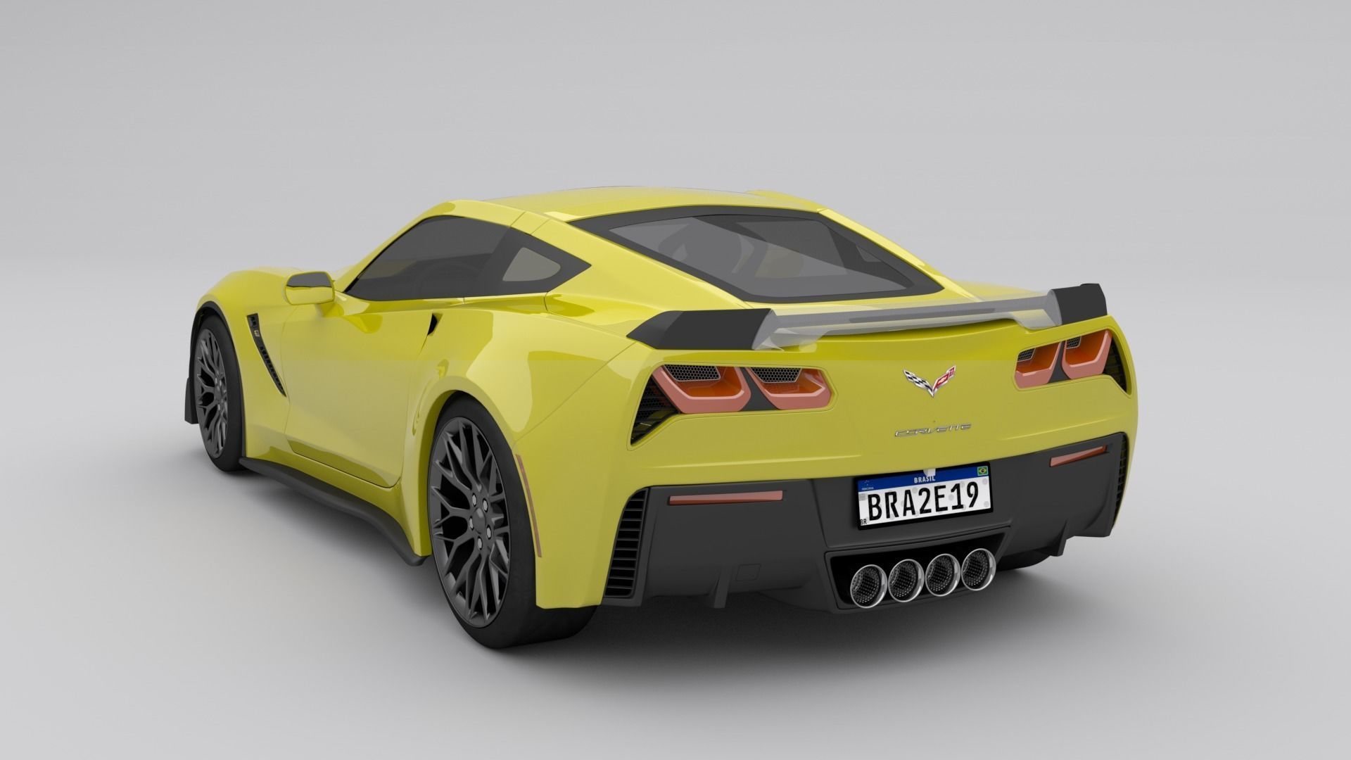 Chevrolet Corvette C7 Z06 2014 Low-poly 3D model_1