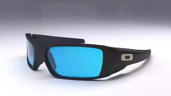 Oakley Gascan sunglasses Low-poly 3D model