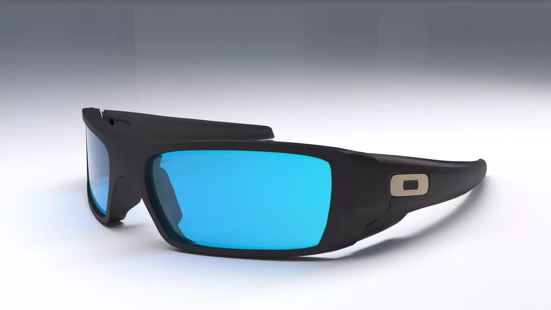 Oakley Gascan sunglasses Low-poly 3D model_0