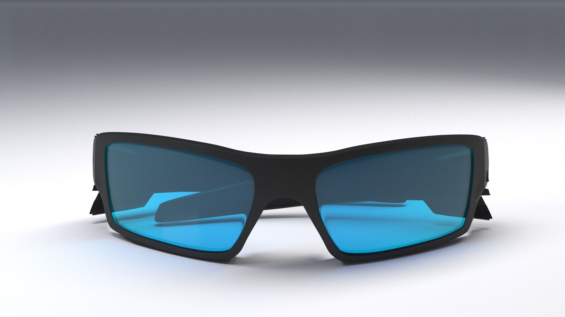 Oakley Gascan sunglasses Low-poly 3D model_4