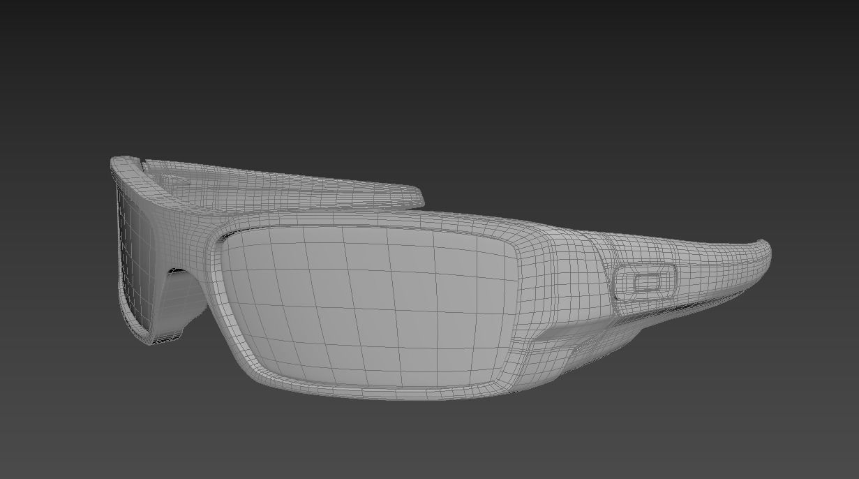 Oakley Gascan sunglasses Low-poly 3D model_7