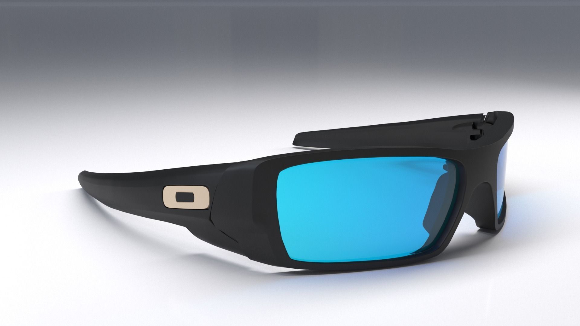 Oakley Gascan sunglasses Low-poly 3D model_6