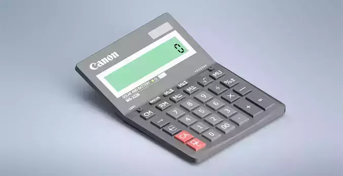 Office equipment calculator CANON WS-2226 3D print model
