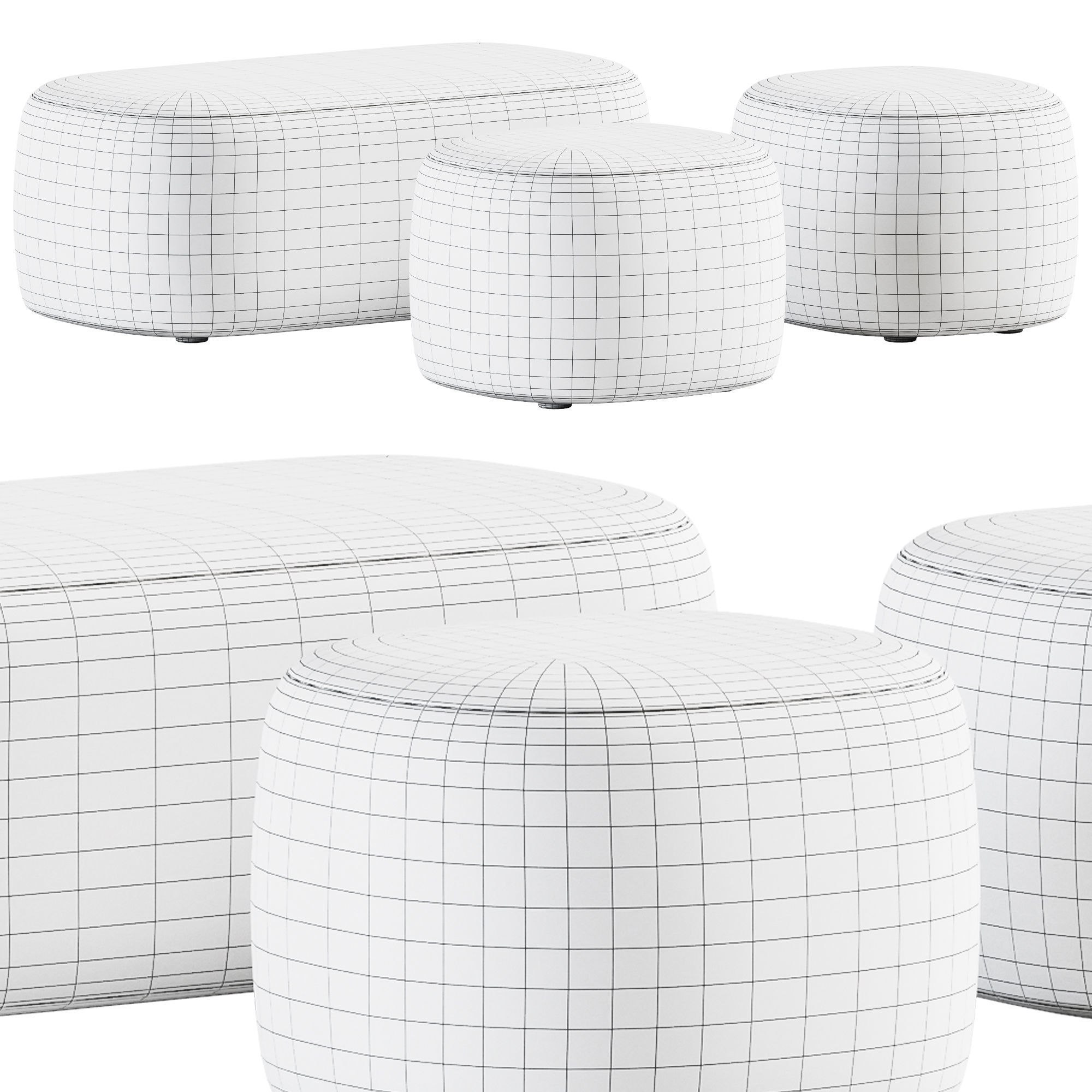 Guest Pouf by Liu Jo Living Collection 3D model_1