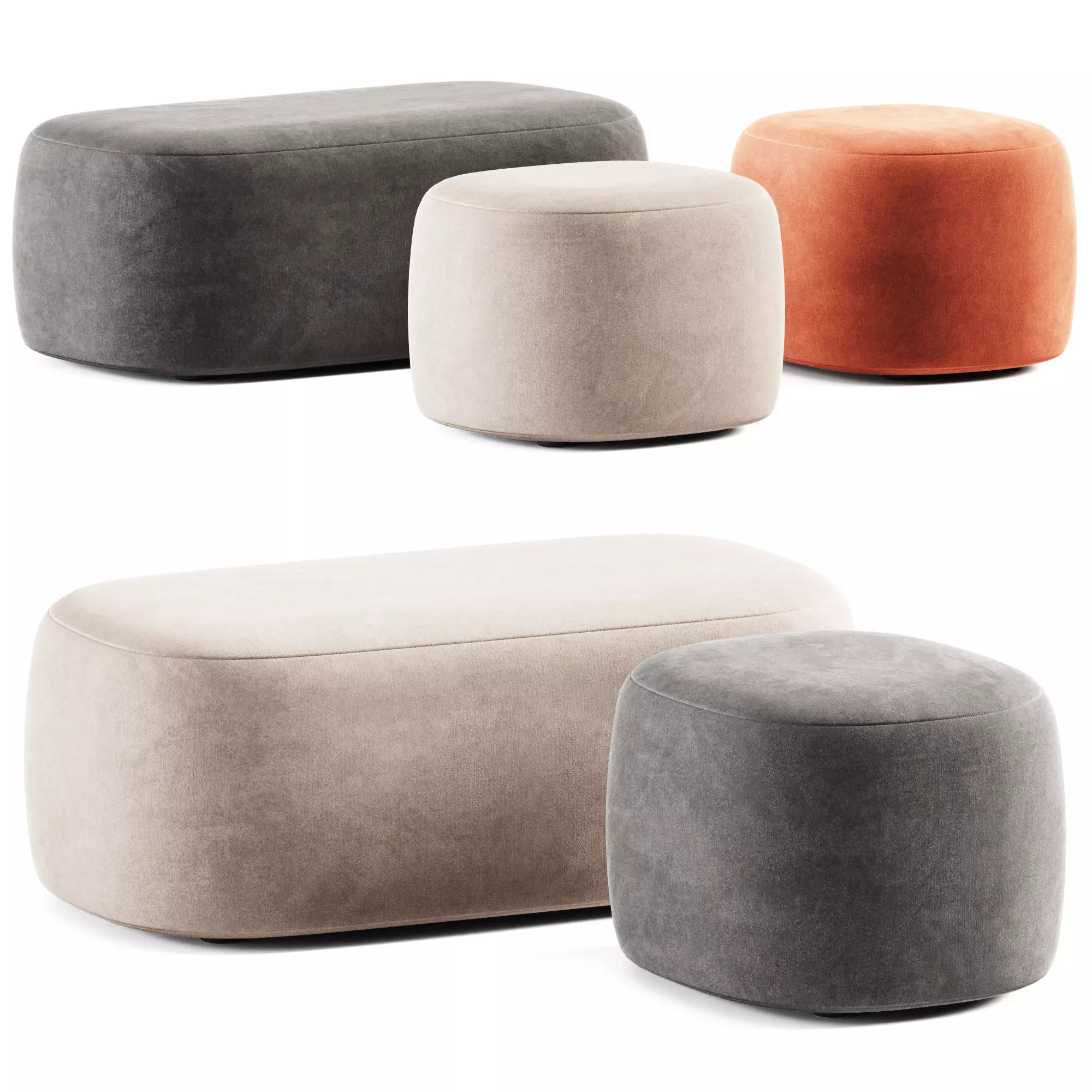 Guest Pouf by Liu Jo Living Collection 3D model_0