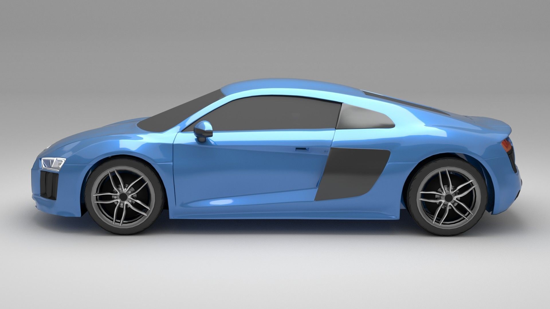 Audi R8 Low-poly 3D model_1
