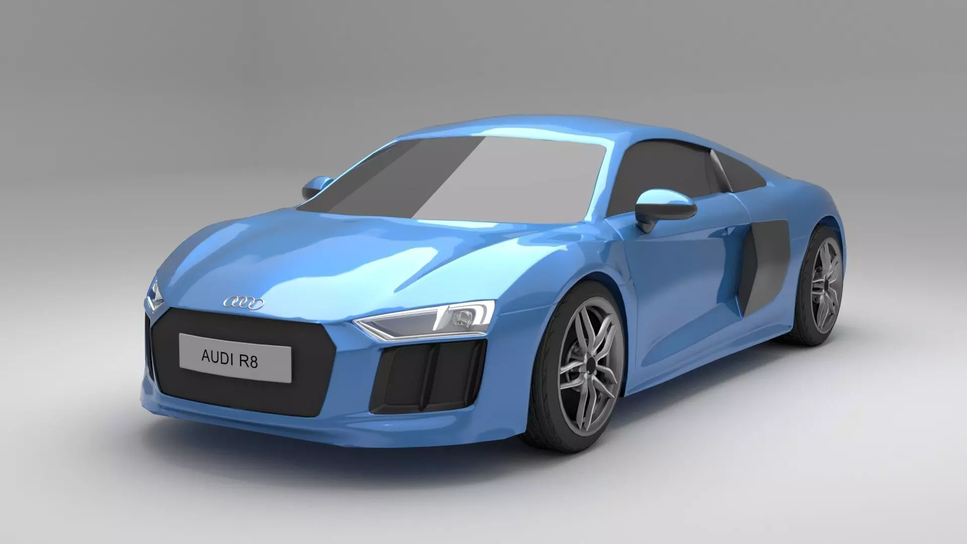Audi R8 Low-poly 3D model_0