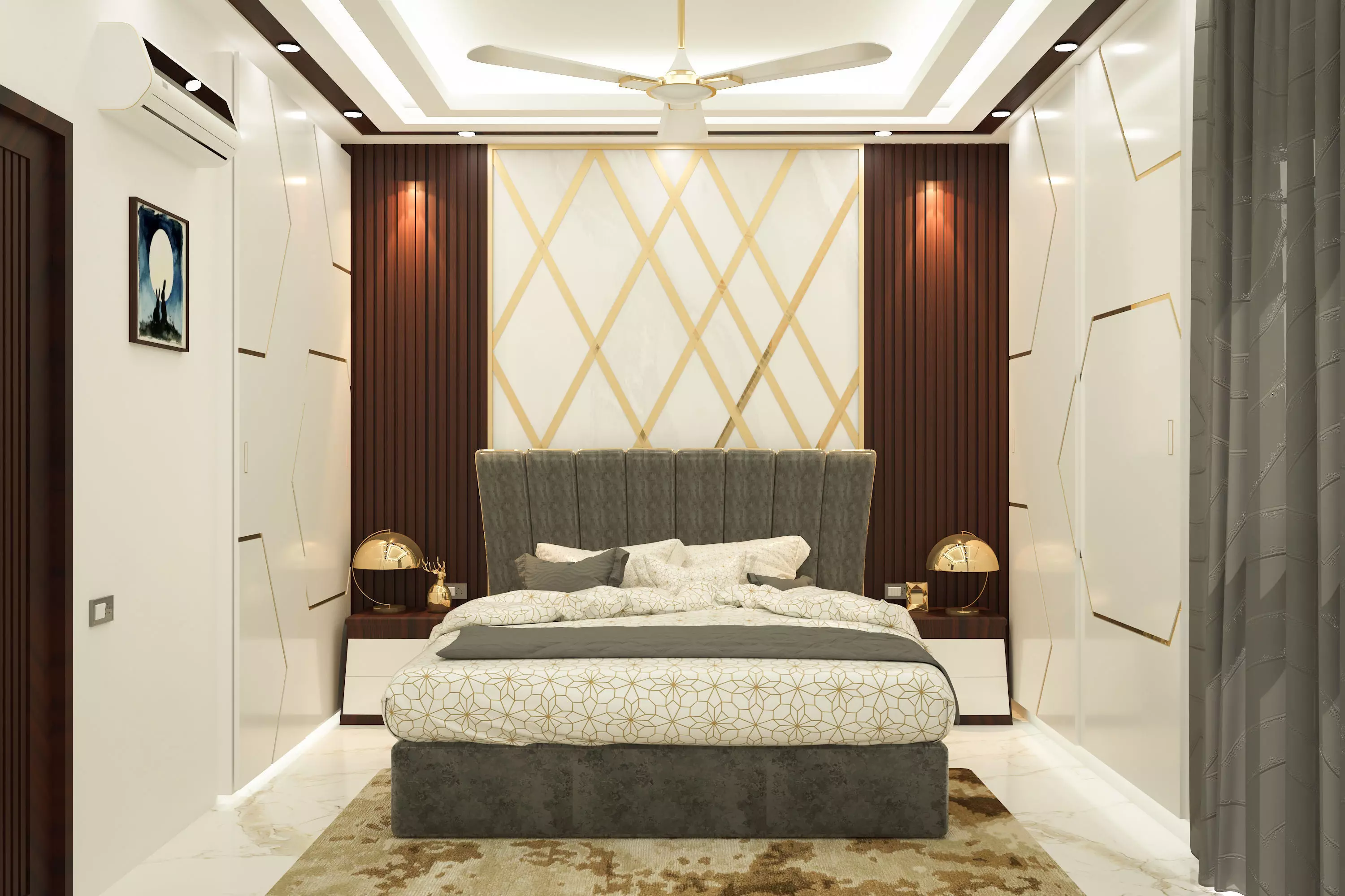Bedroom modern design Free 3D model