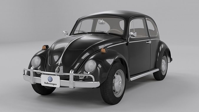 Volkswagen Beetle Fusca 1300 1963 Low-poly 3D model
