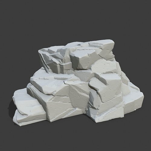 Print Rock Low-poly 3D print model