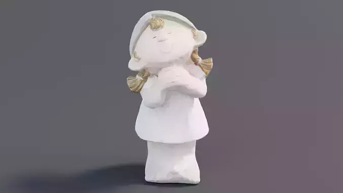 Happy Female Figure Low-poly 3D model Happy Female Figure Low-poly 3D model