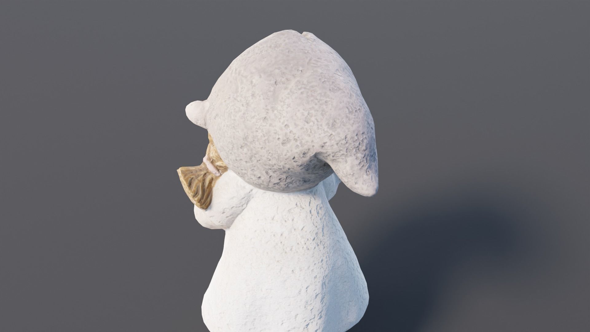 Happy Female Figure Low-poly 3D model_2