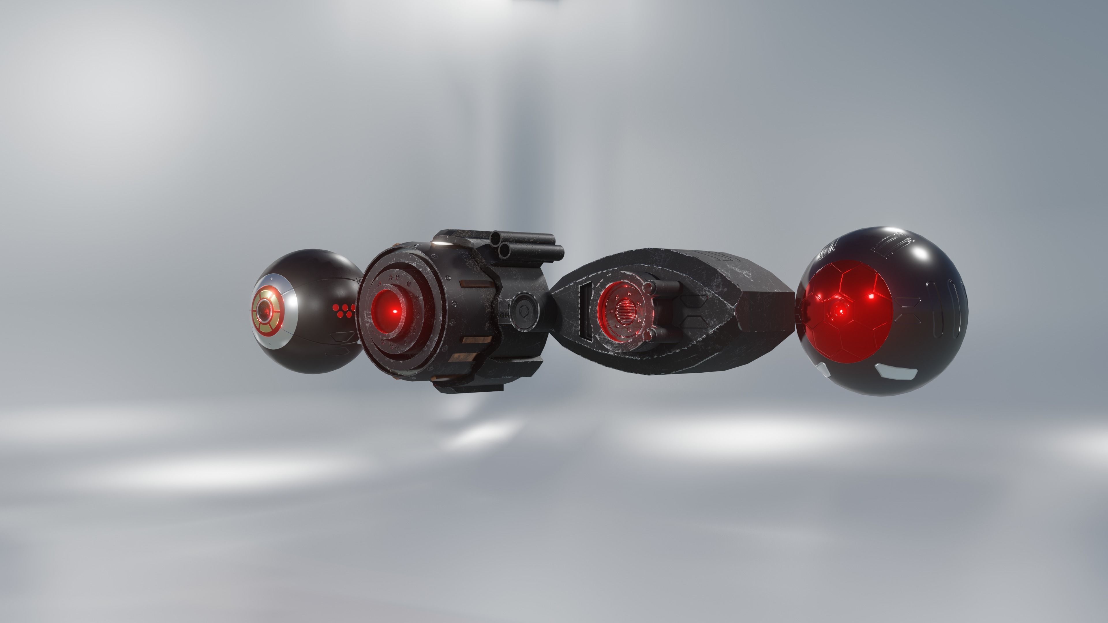 Prosthetic eyes pack Low-poly 3D model_4