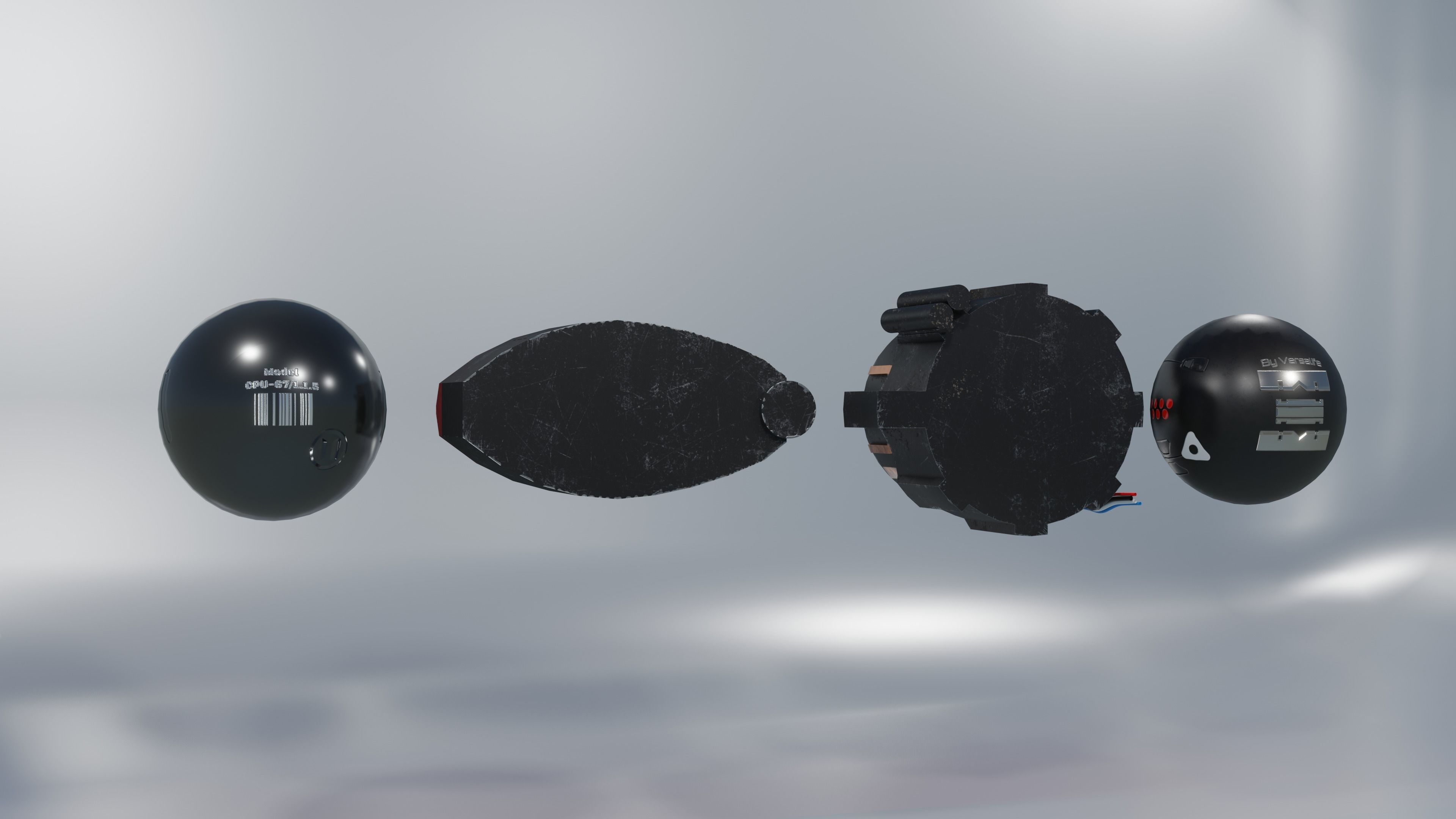 Prosthetic eyes pack Low-poly 3D model_6