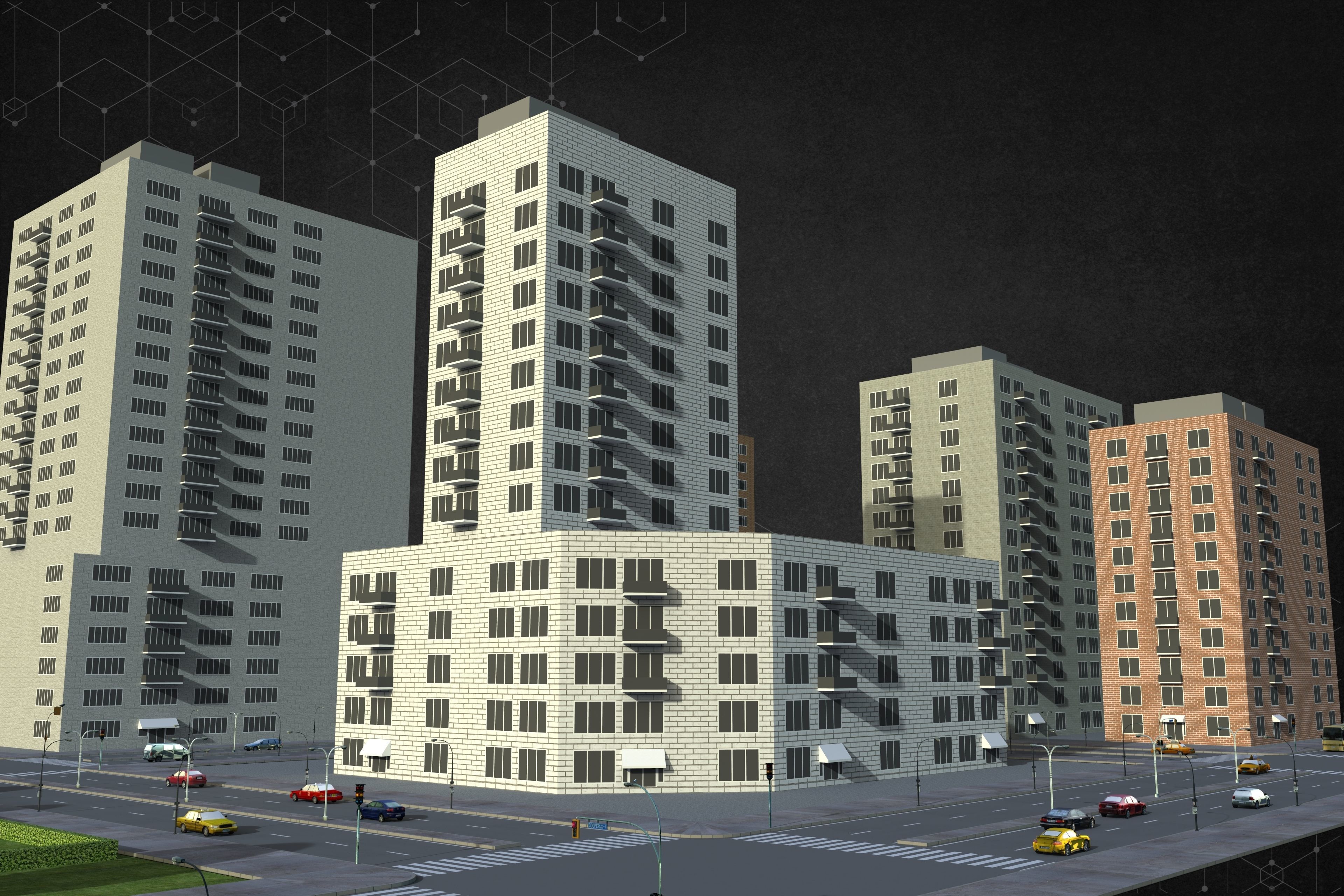 City Block Two 3D model_2