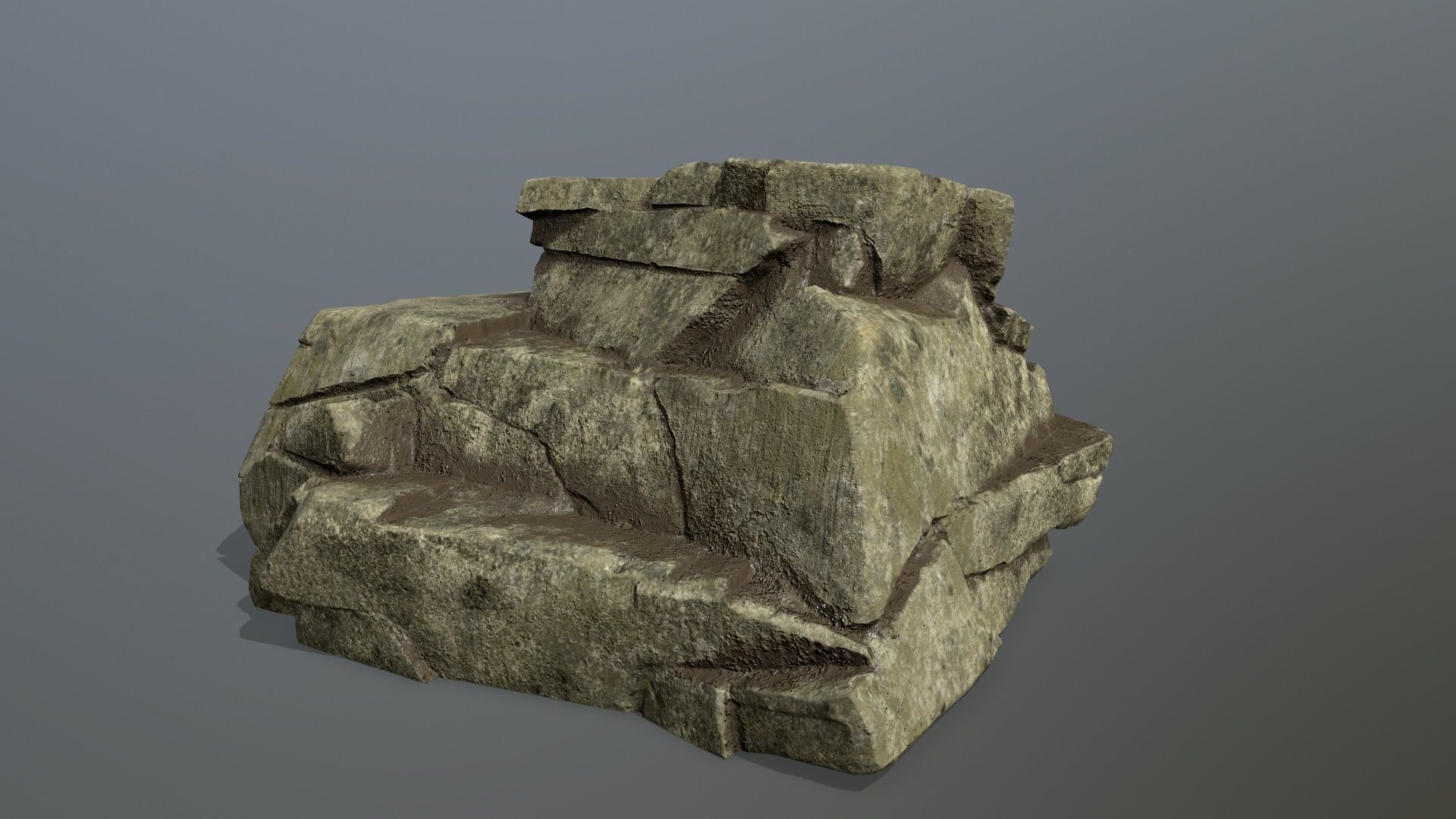 Rock Set Low-poly 3D model_5