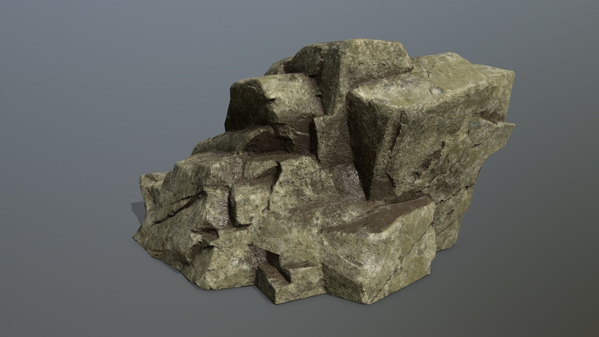 Rock Set Low-poly 3D model_4