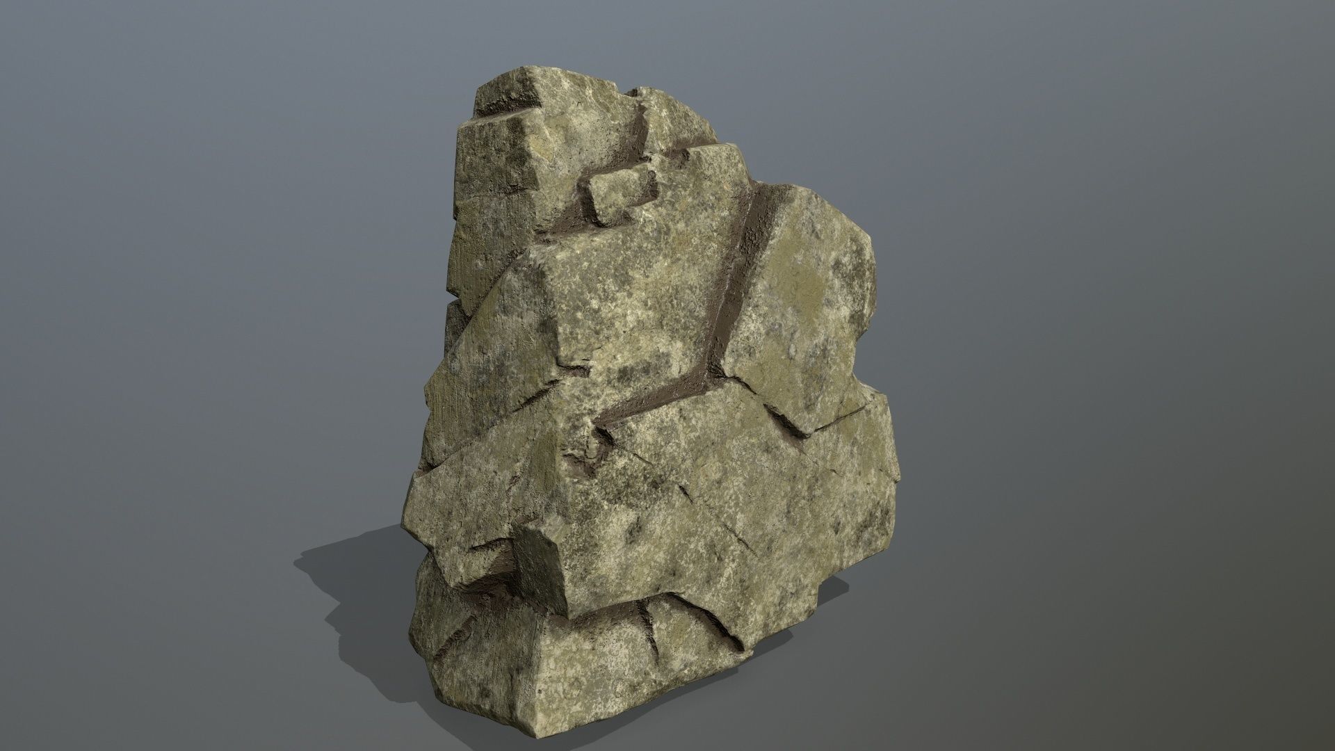 Rock Set Low-poly 3D model_6