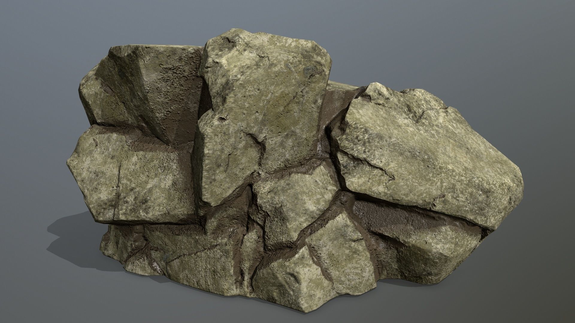 Rock Set Low-poly 3D model_1