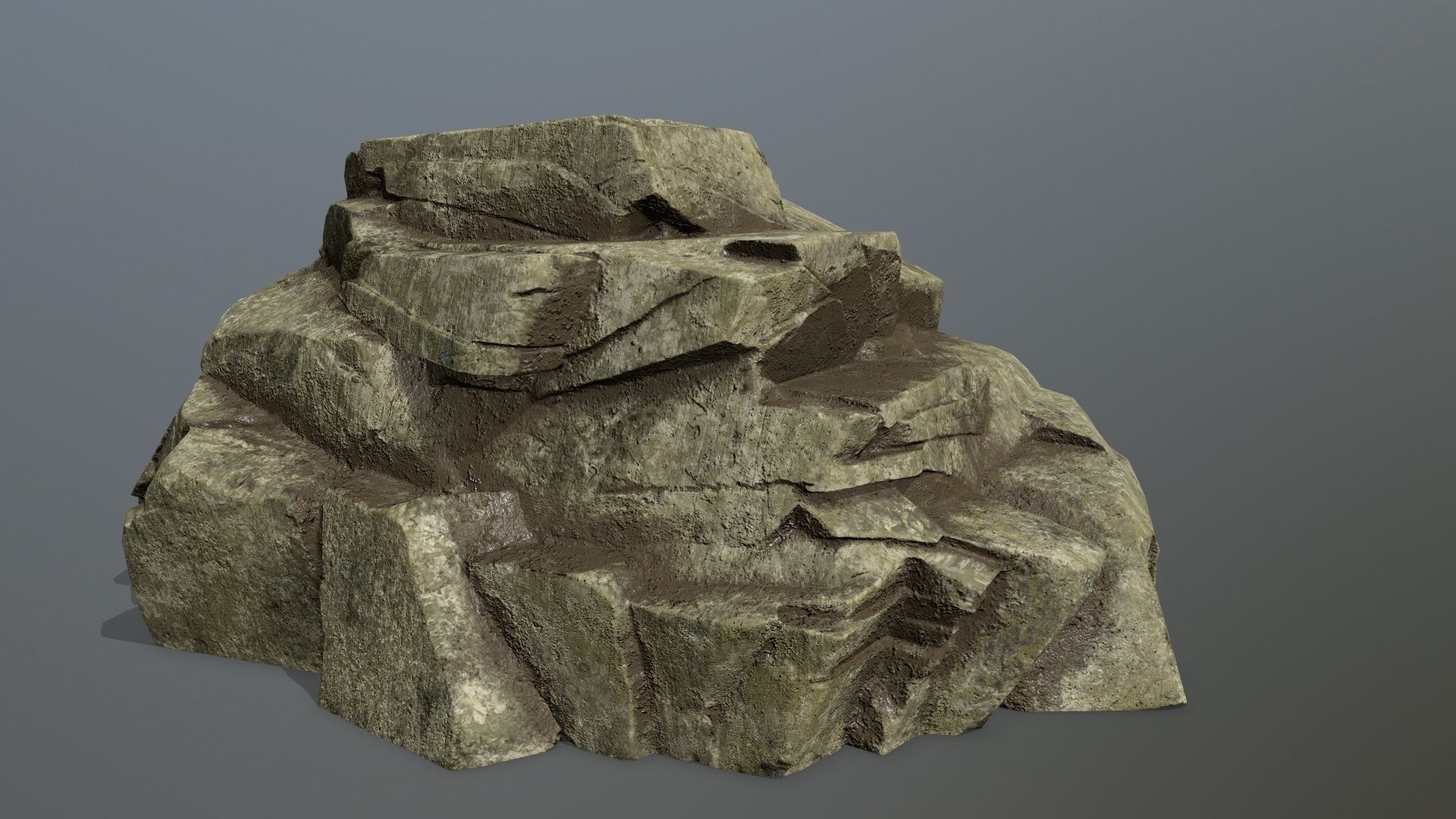Rock Set Low-poly 3D model_3