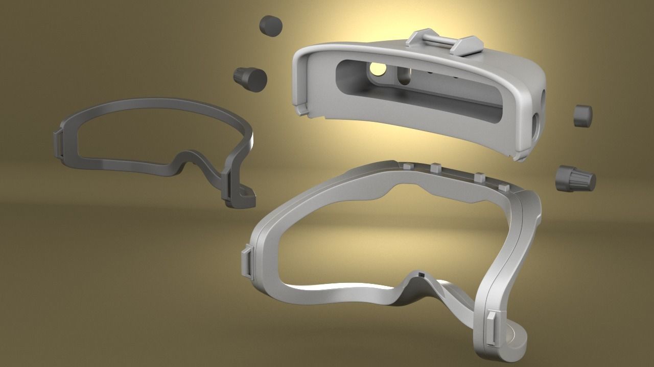 Airsoft Army IVAS goggles Hollow body 3D print model_11