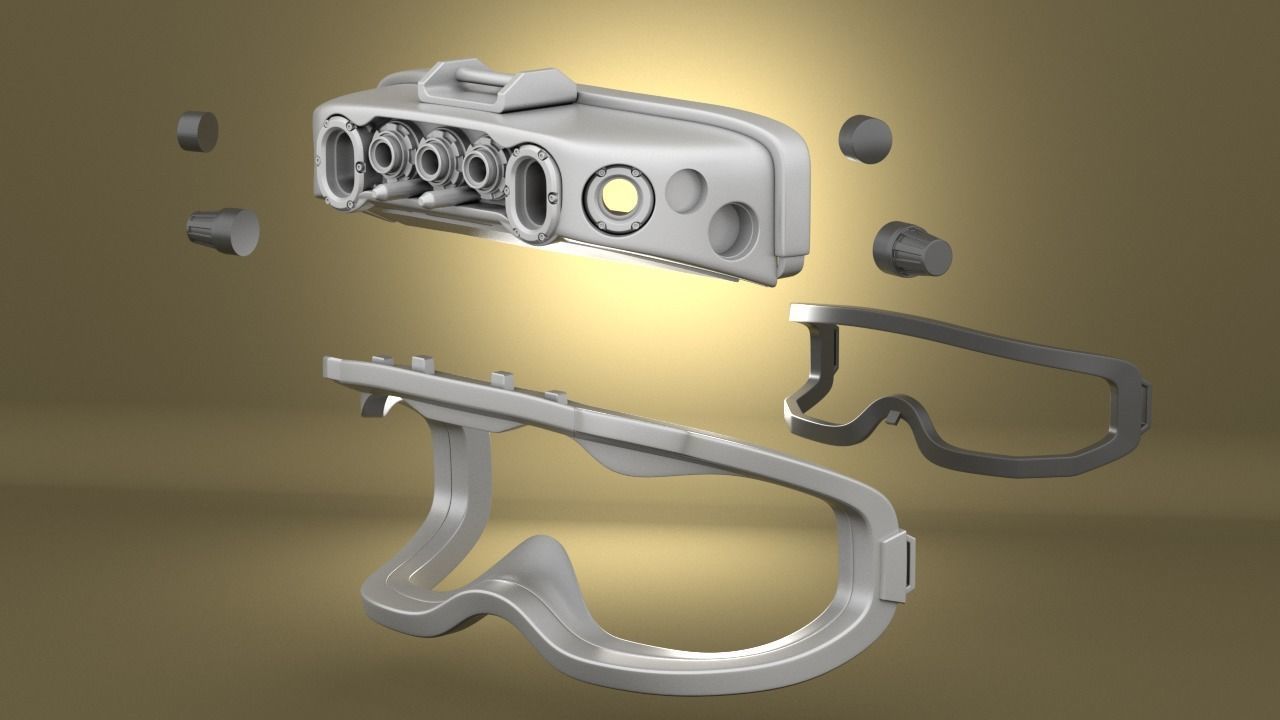 Airsoft Army IVAS goggles Hollow body 3D print model_7