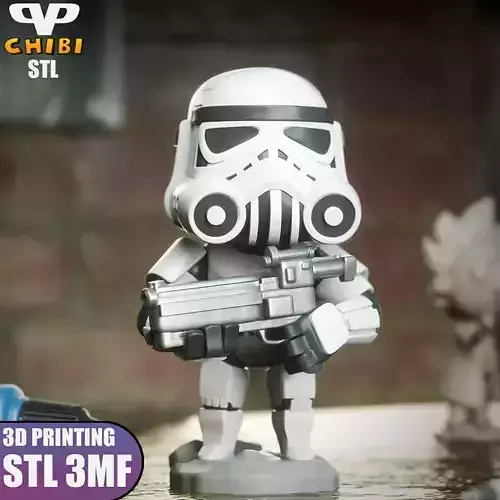 Stormtrooper Chibi STL 3MF for 3D Printing ChibiSTL 3DXM