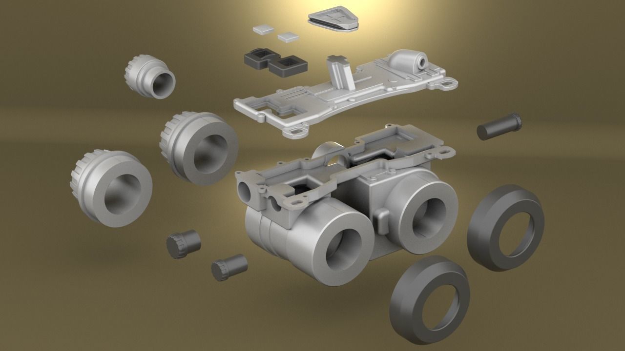 Airsoft PSQ-36 Thermal Fusion Night Vision Goggle Hollow body 3D print model_11
