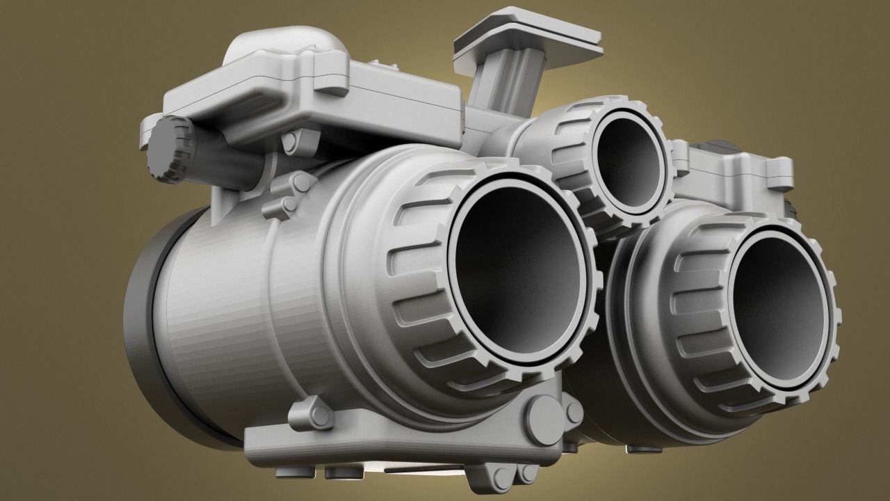 Airsoft PSQ-36 Thermal Fusion Night Vision Goggle Hollow body 3D print model_15