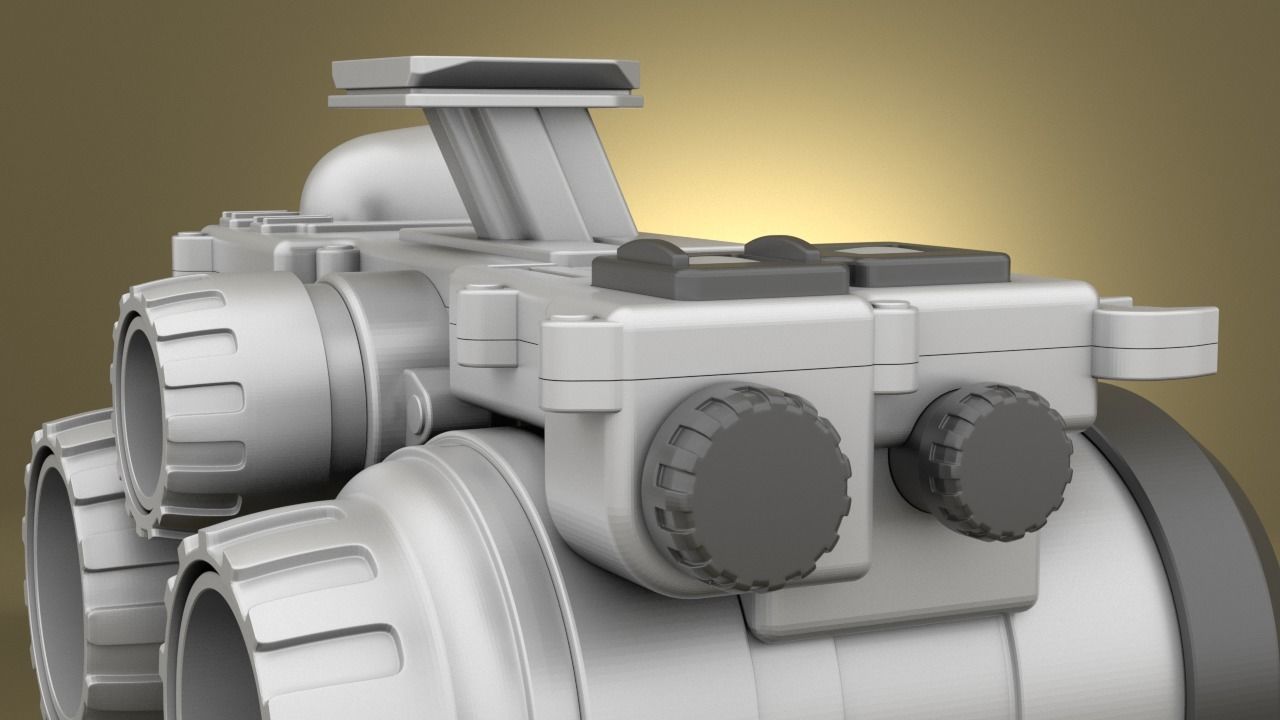 Airsoft PSQ-36 Thermal Fusion Night Vision Goggle Hollow body 3D print model_6