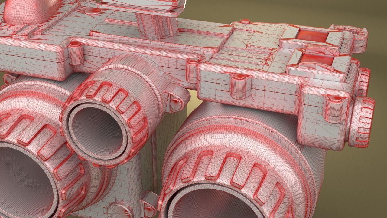 Airsoft PSQ-36 Thermal Fusion Night Vision Goggle Hollow body 3D print model_3