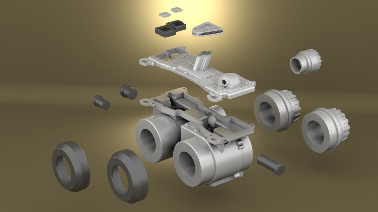 Airsoft PSQ-36 Thermal Fusion Night Vision Goggle Hollow body 3D print model_2