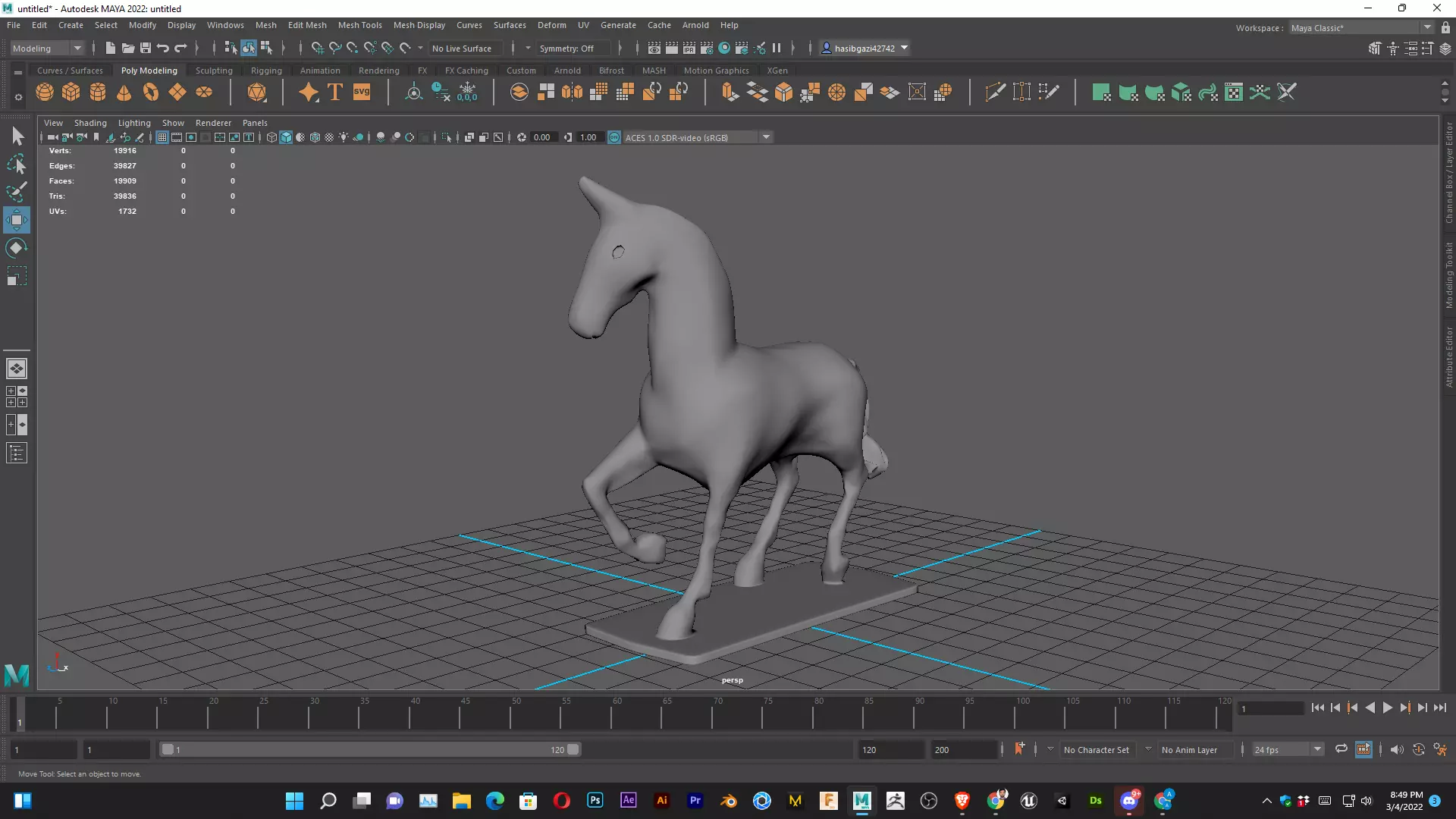 Horse 3D Modeling for 3D Print Model 3D print model