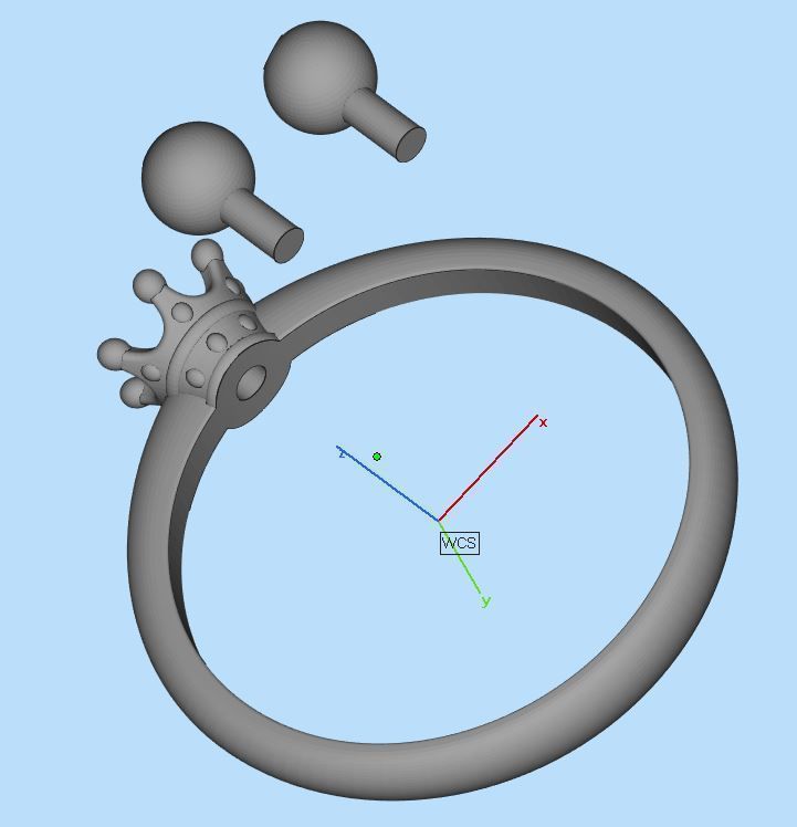 4 types Printable ring crown for princess 3D print model_9