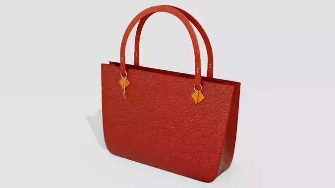 Simple high poly leather bag