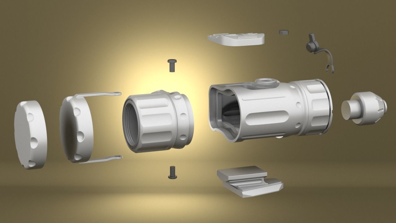 Airsoft Trijicon SkeetIR xMICRO THERMAL MONOCULAR Hollow body 3D print model_11