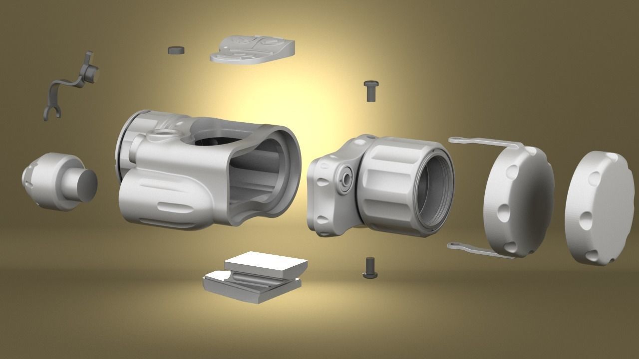 Airsoft Trijicon SkeetIR xMICRO THERMAL MONOCULAR Hollow body 3D print model_8
