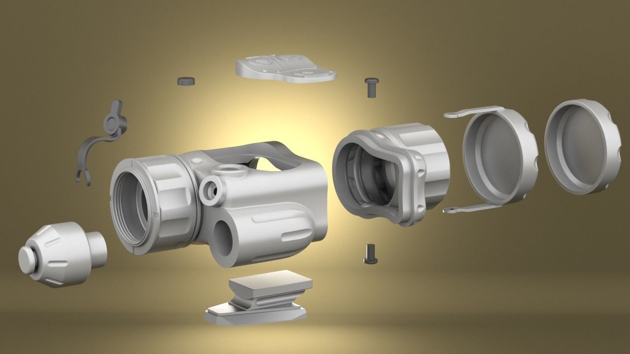 Airsoft Trijicon SkeetIR xMICRO THERMAL MONOCULAR Hollow body 3D print model_2