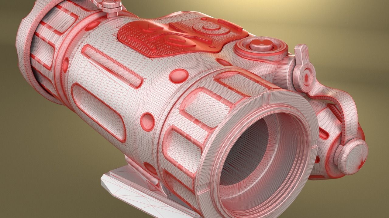 Airsoft Trijicon SkeetIR xMICRO THERMAL MONOCULAR Hollow body 3D print model_9